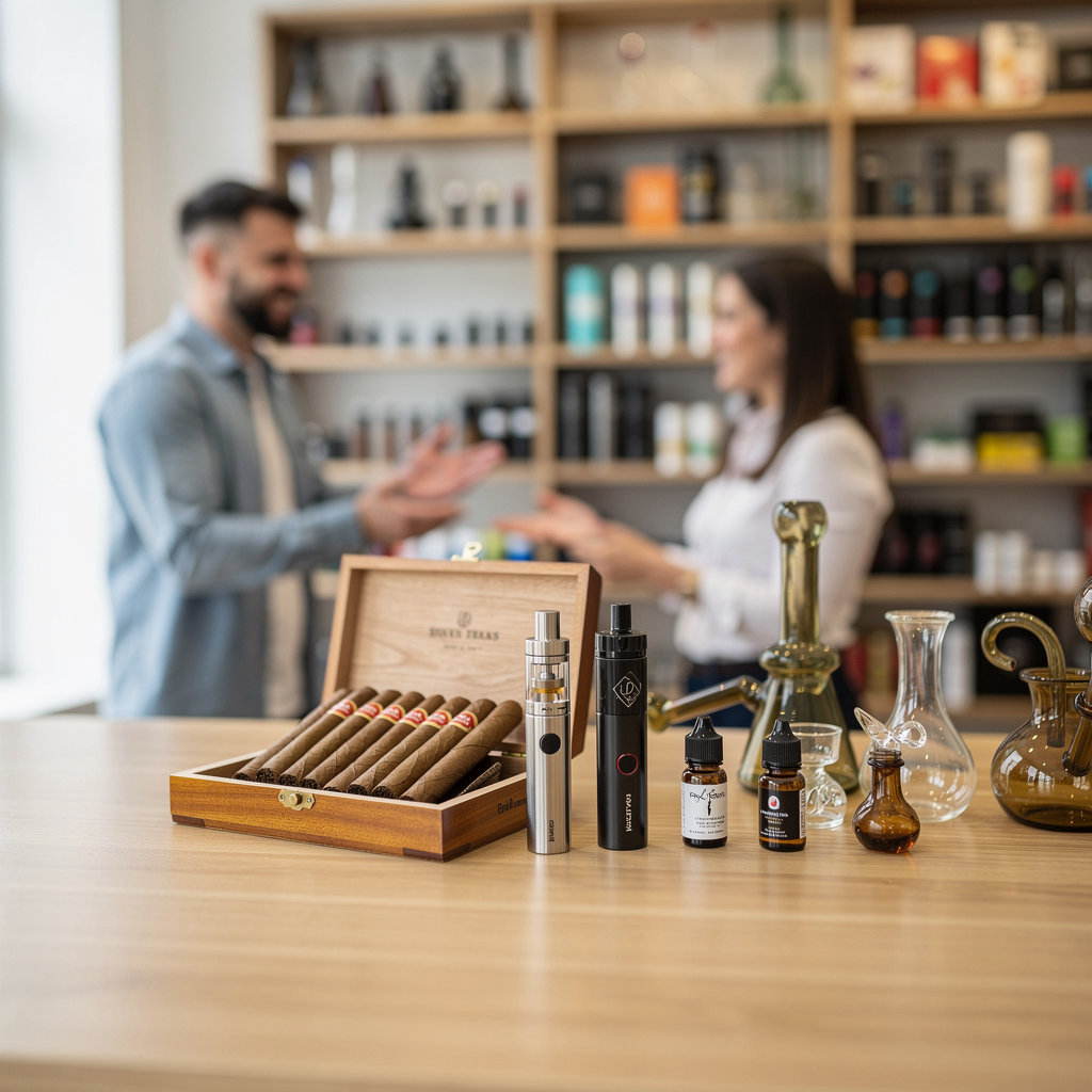 Paradise Tobacco and Cigar, vape, Glass premium selection of cigars, vapes, and accessories in Santa Barbara